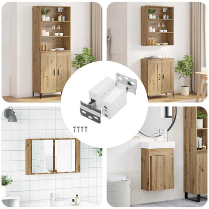 Cabinet Hanging Bracket 261 pcs White 70 x 48 x 19 mm