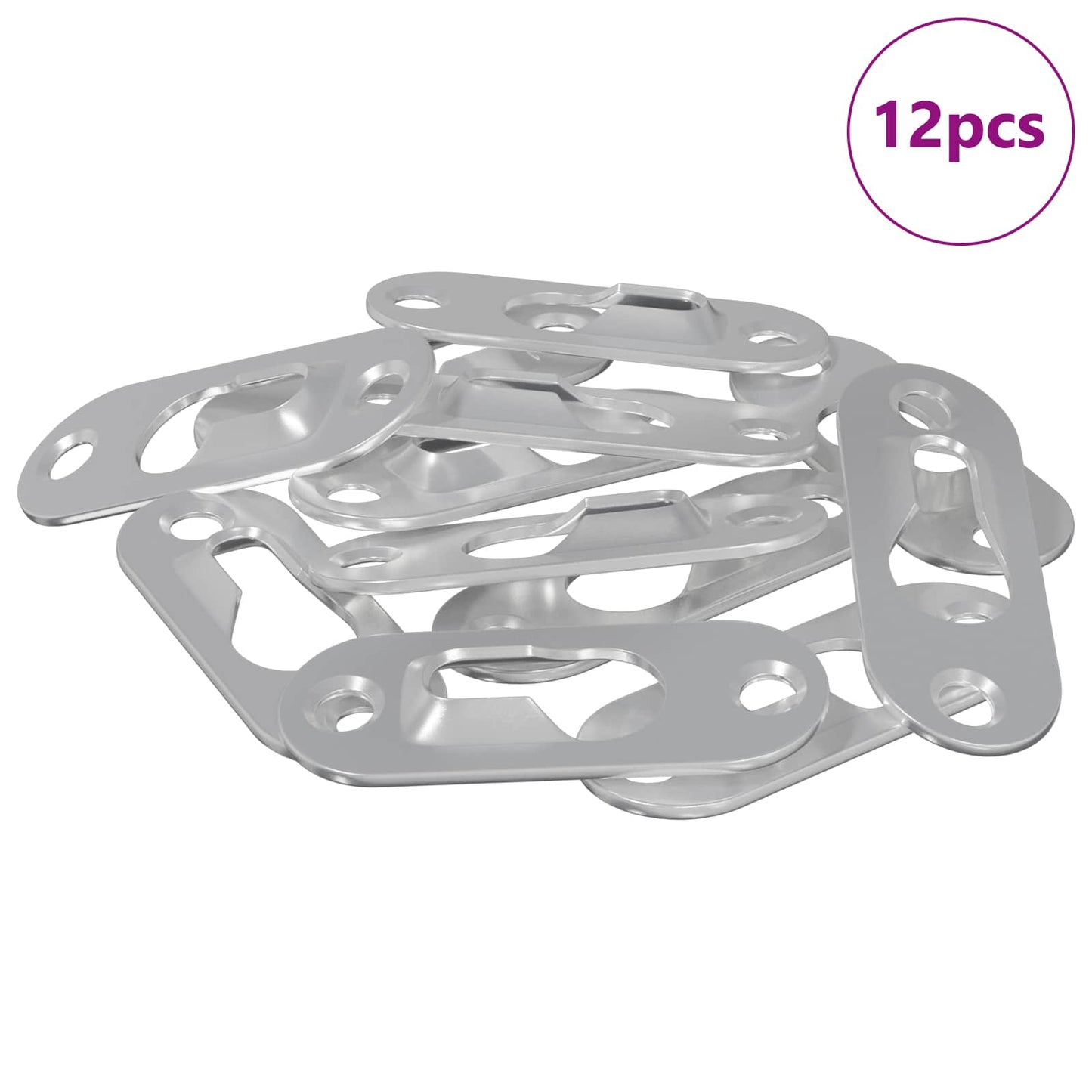 Keyhole Hanger 12 pcs Silver 45 x 16 x 3.5 mm Iron