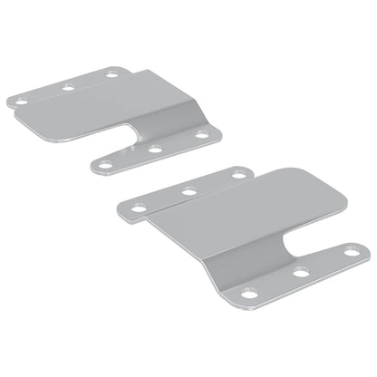 Flush Mount Bracket 2 pcs Silver 75 x 66 x 1.4 mm Steel