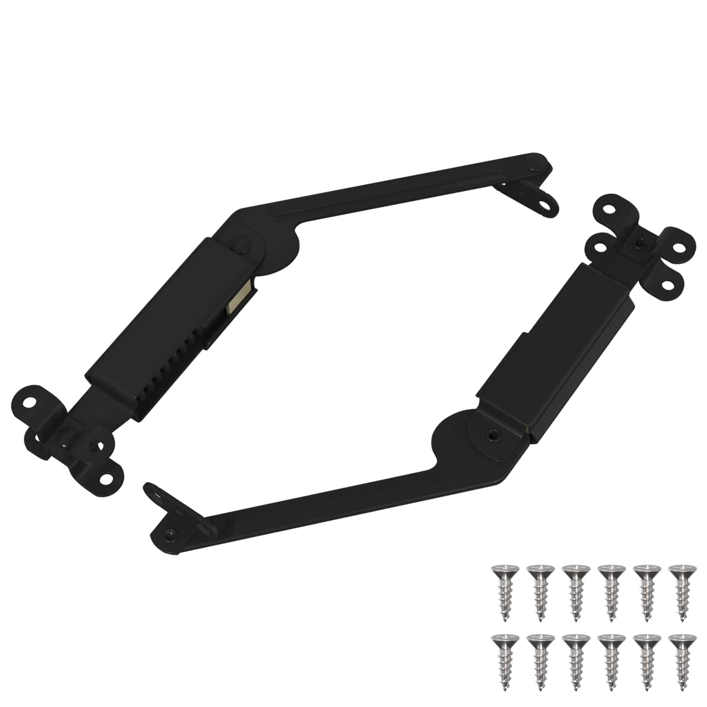 Lid Support Hinge 2 pcs Black 192 x 32 x 50 mm Steel