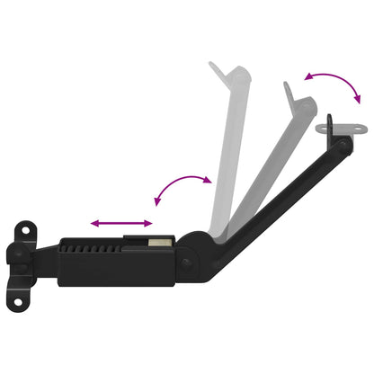 Lid Support Hinge 12 pcs Black 192 x 32 x 50 mm Steel