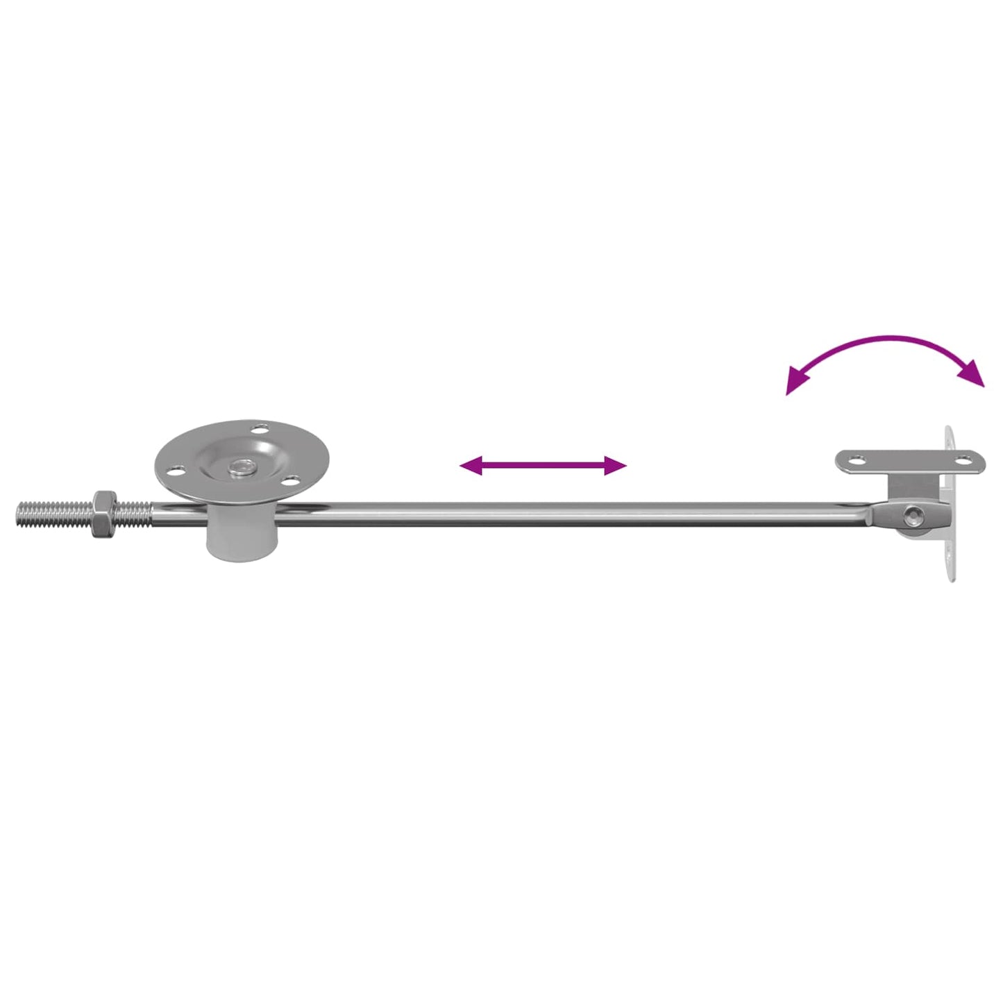 Lid Support Hinge 12 pcs Silver 194 x 36 x 18 mm Iron