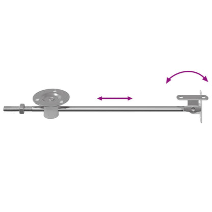 Lid Support Hinge 12 pcs Silver 194 x 36 x 18 mm Iron