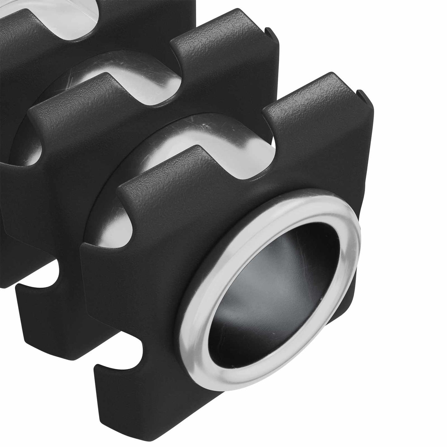 Threaded Tube Insert 2 pcs Black and Silver Galvanised Steel