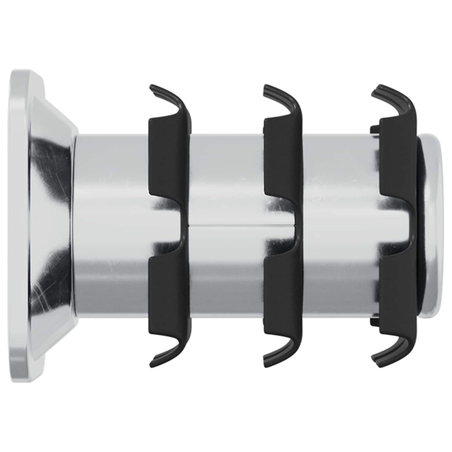 Threaded Tube Insert 2 pcs Black and Silver Galvanised Steel