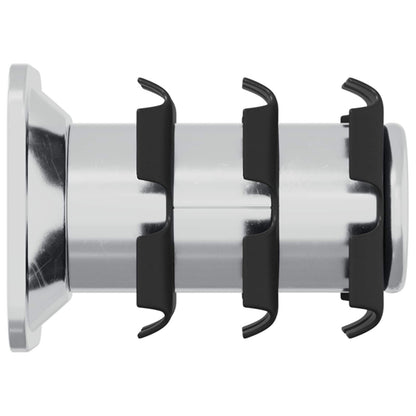 Threaded Tube Insert 2 pcs Black and Silver Galvanised Steel