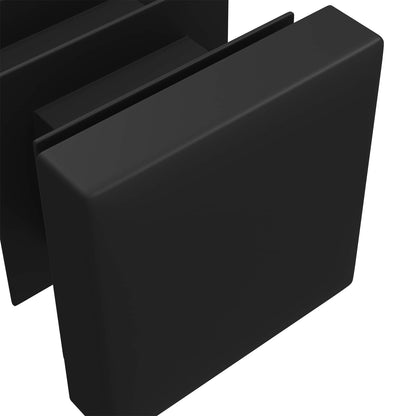 End Caps 12 pcs Black 15 x 15 x 15 mm PP