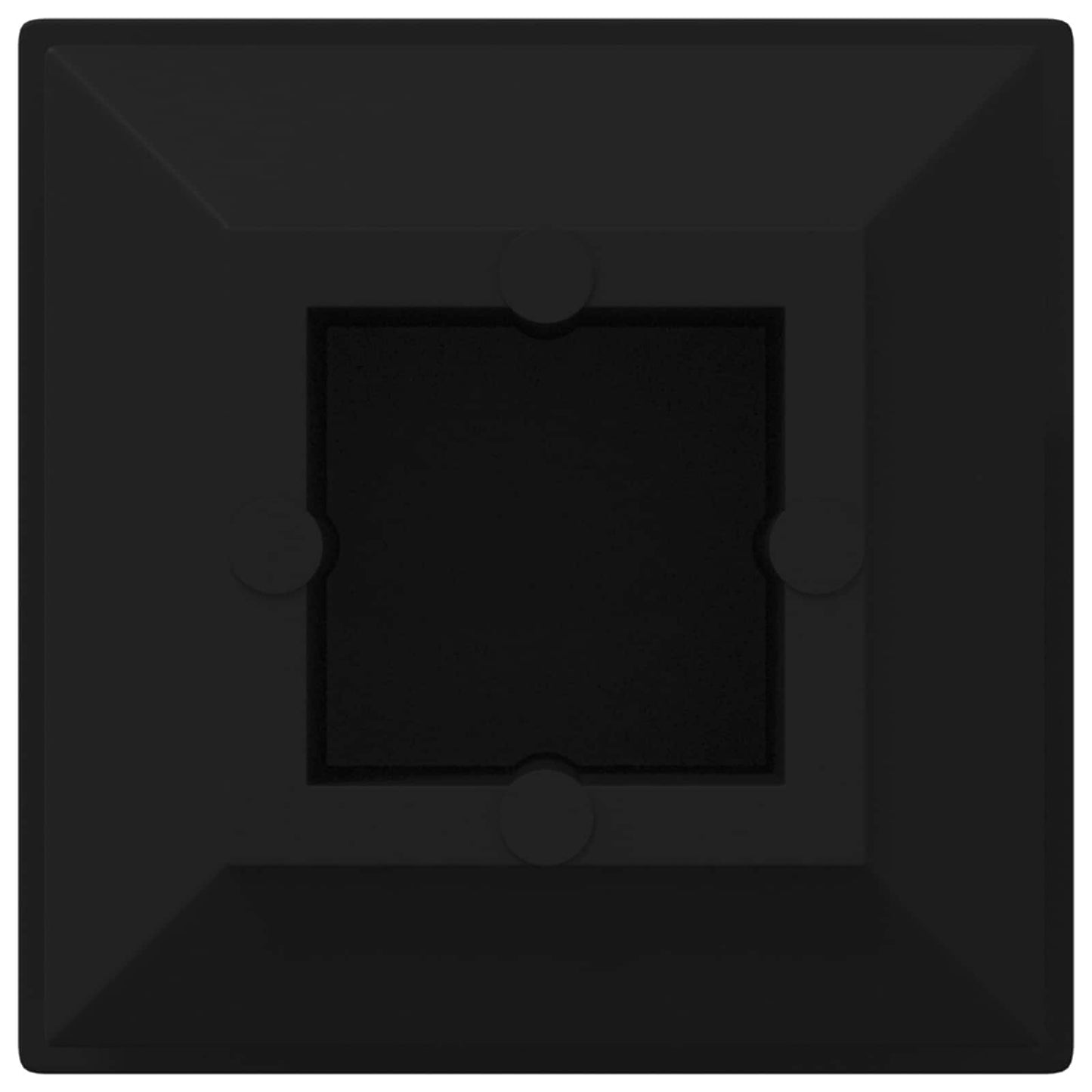 End Caps 12 pcs Black 15 x 15 x 15 mm PP