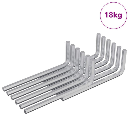 Hex Key 4675 pcs Silver 20 x 52 mm Steel