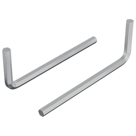 Hex Key 2 pcs Silver 22 x 66 mm Steel
