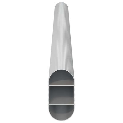 Closet Rod 12 pcs Silver 264 x 15 x 29 mm Aluminium Alloy
