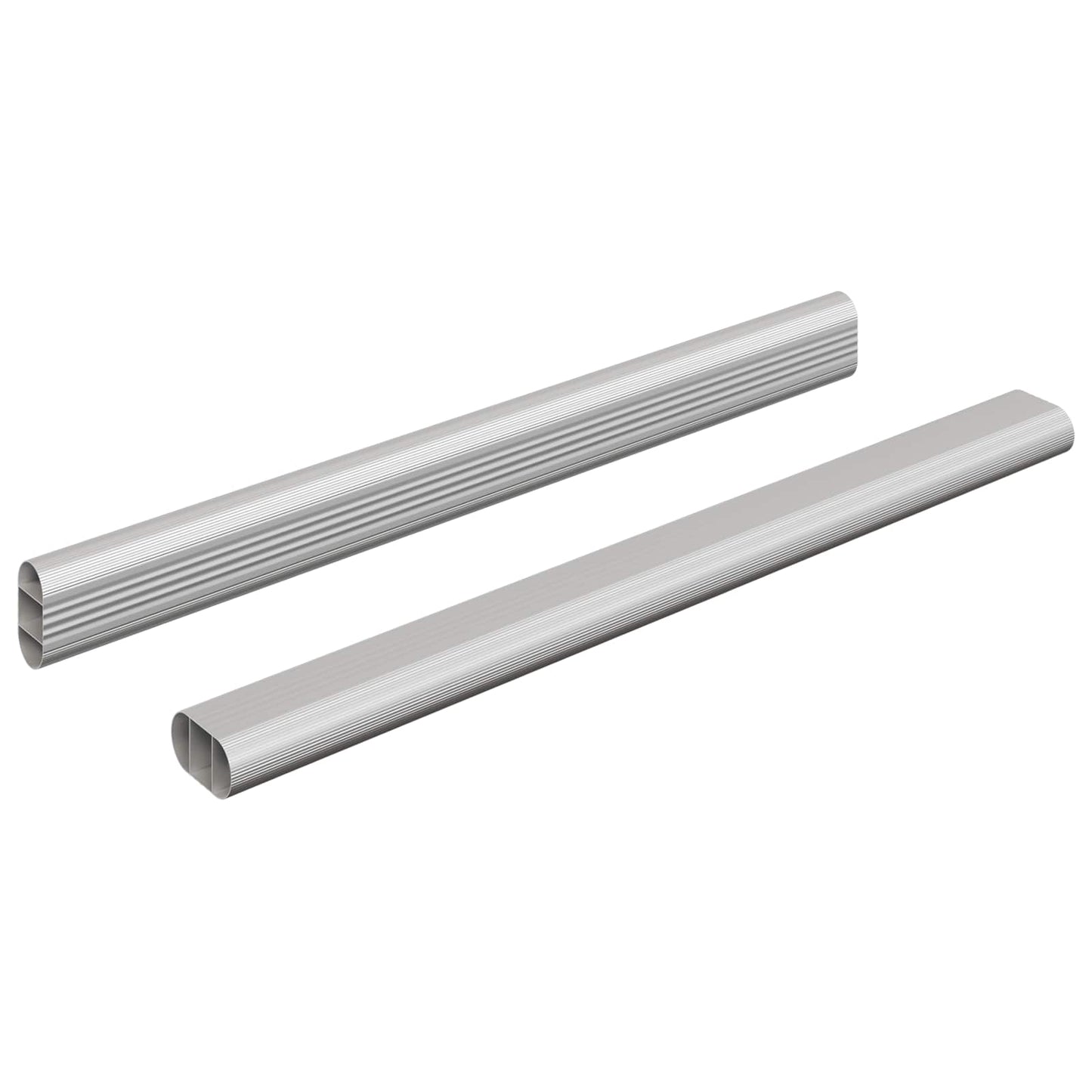 Closet Rod 2 pcs Silver 316 x 15 x 29 mm Aluminium Alloy