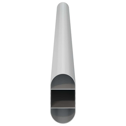 Closet Rod 12 pcs Silver 316 x 15 x 29 mm Aluminium Alloy