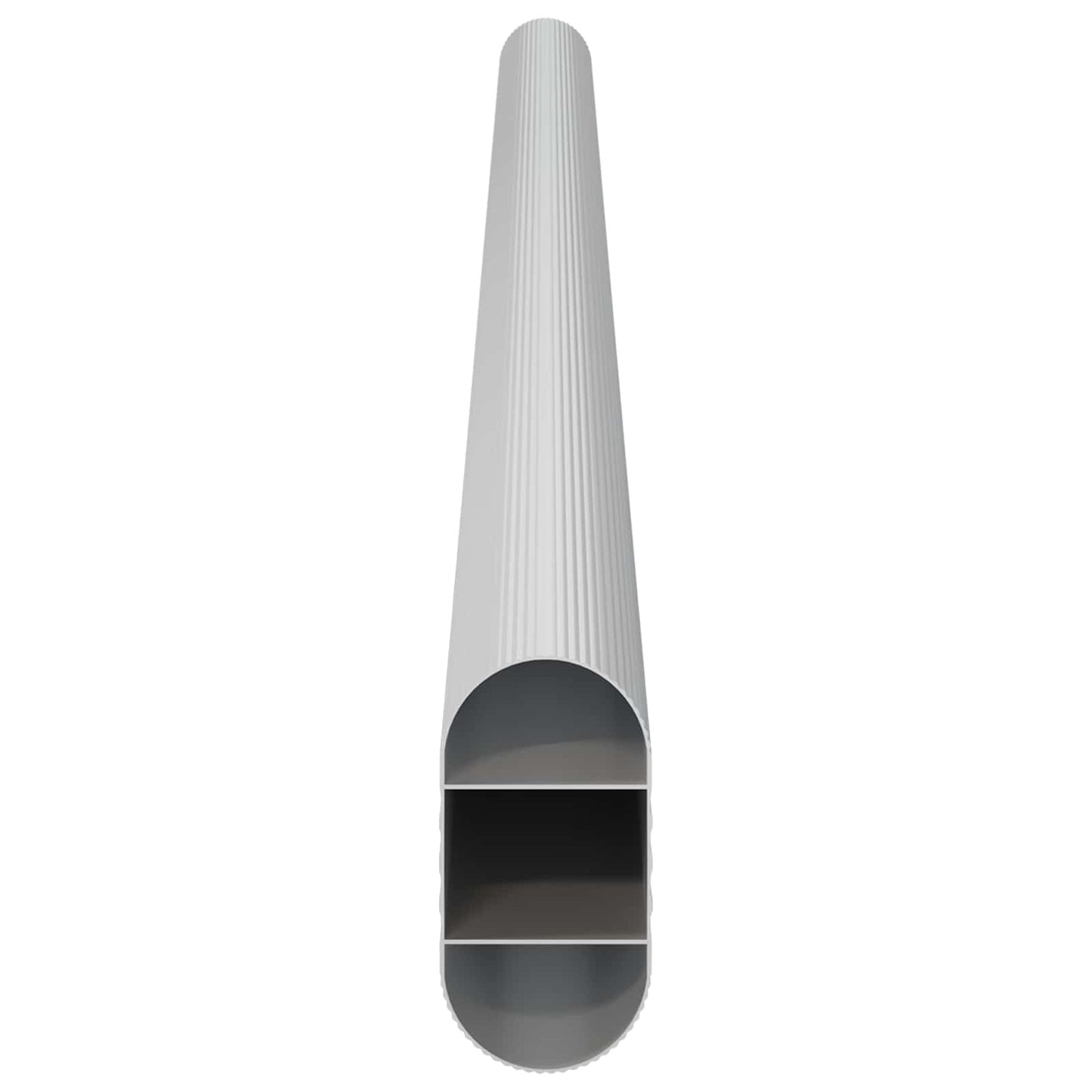 Closet Rod 2 pcs Silver 372 x 15 x 29 mm Aluminium Alloy