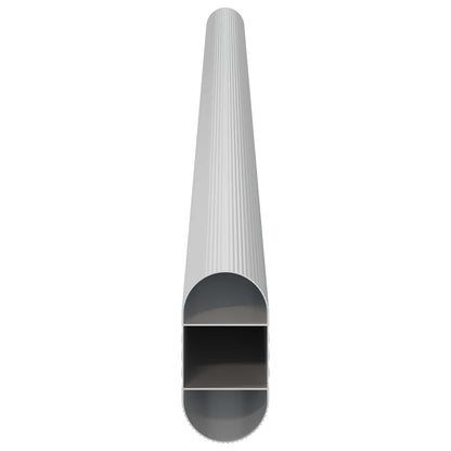 Closet Rod 2 pcs Silver 372 x 15 x 29 mm Aluminium Alloy