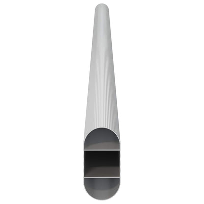 Closet Rod 2 pcs Silver 472 x 15 x 29 mm Aluminium Alloy