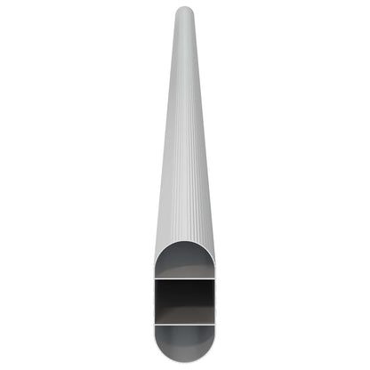 Closet Rod 2 pcs Silver 664 x 15 x 29 mm Aluminium Alloy