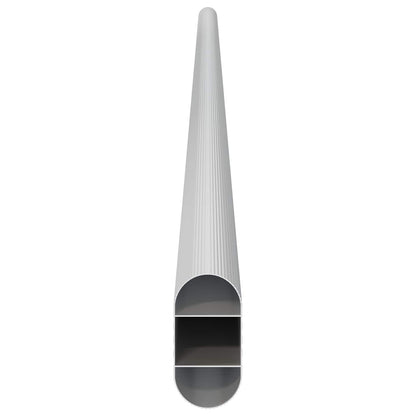 Closet Rod 12 pcs Silver 764 x 15 x 29 mm Aluminium Alloy