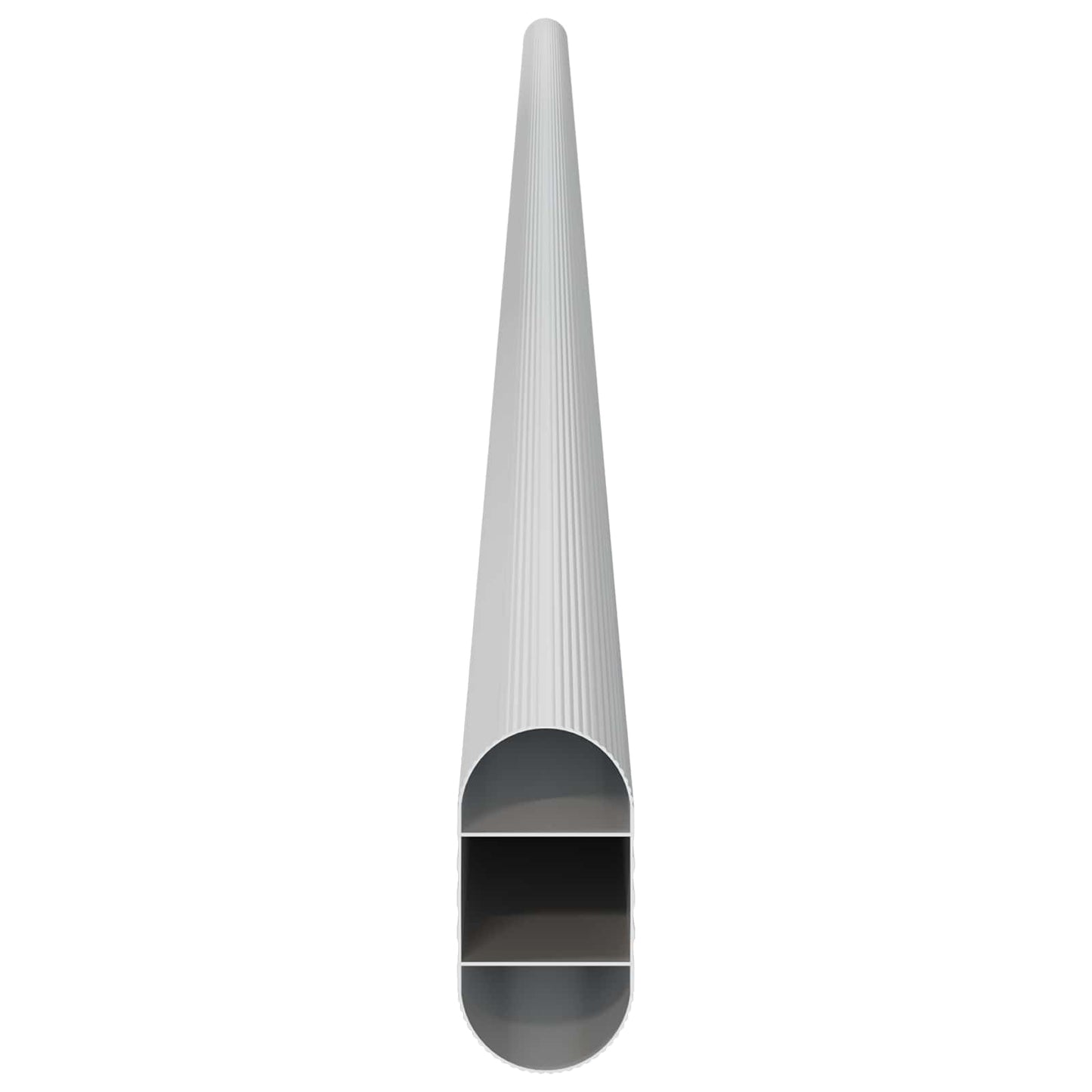 Closet Rod 2 pcs Silver 864 x 15 x 29 mm Aluminium Alloy