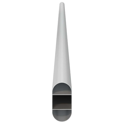 Closet Rod 2 pcs Silver 864 x 15 x 29 mm Aluminium Alloy
