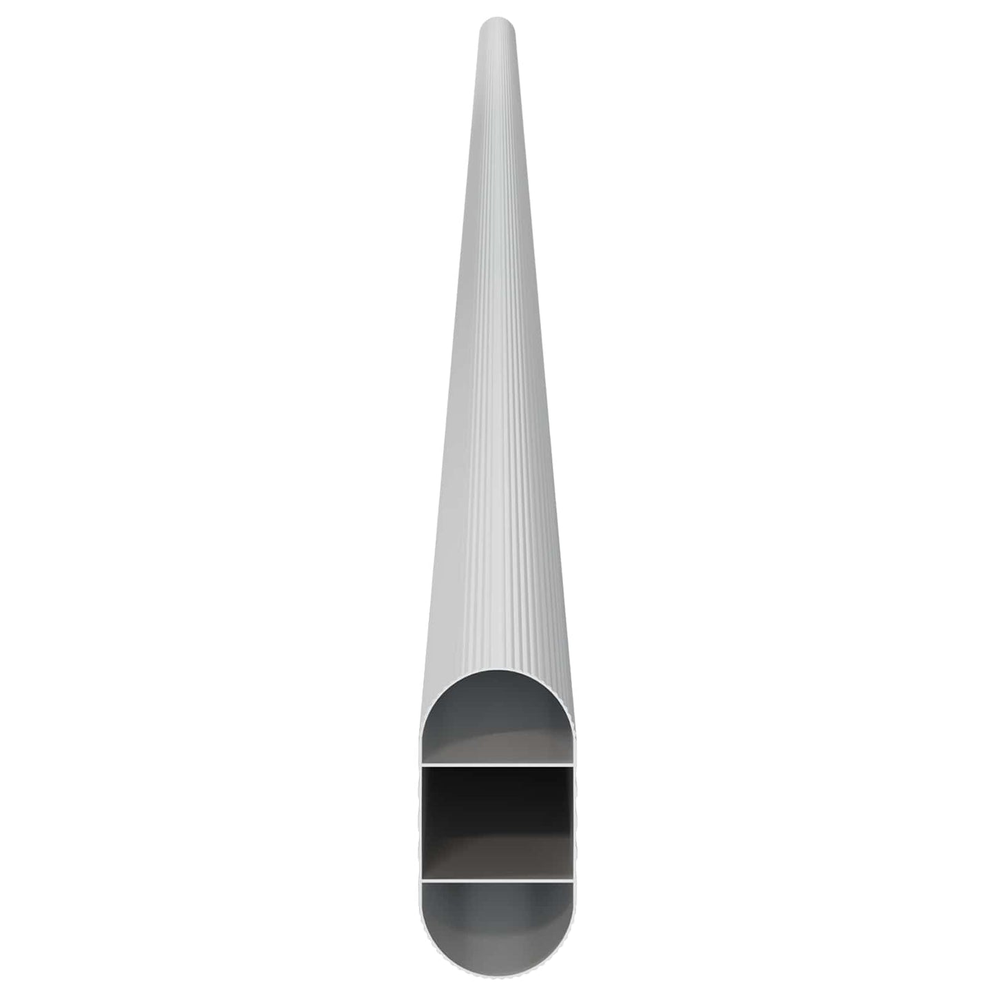 Closet Rod 2 pcs Silver 964 x 15 x 29 mm Aluminium Alloy
