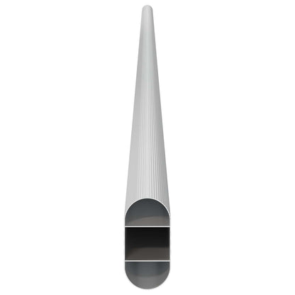 Closet Rod 2 pcs Silver 964 x 15 x 29 mm Aluminium Alloy