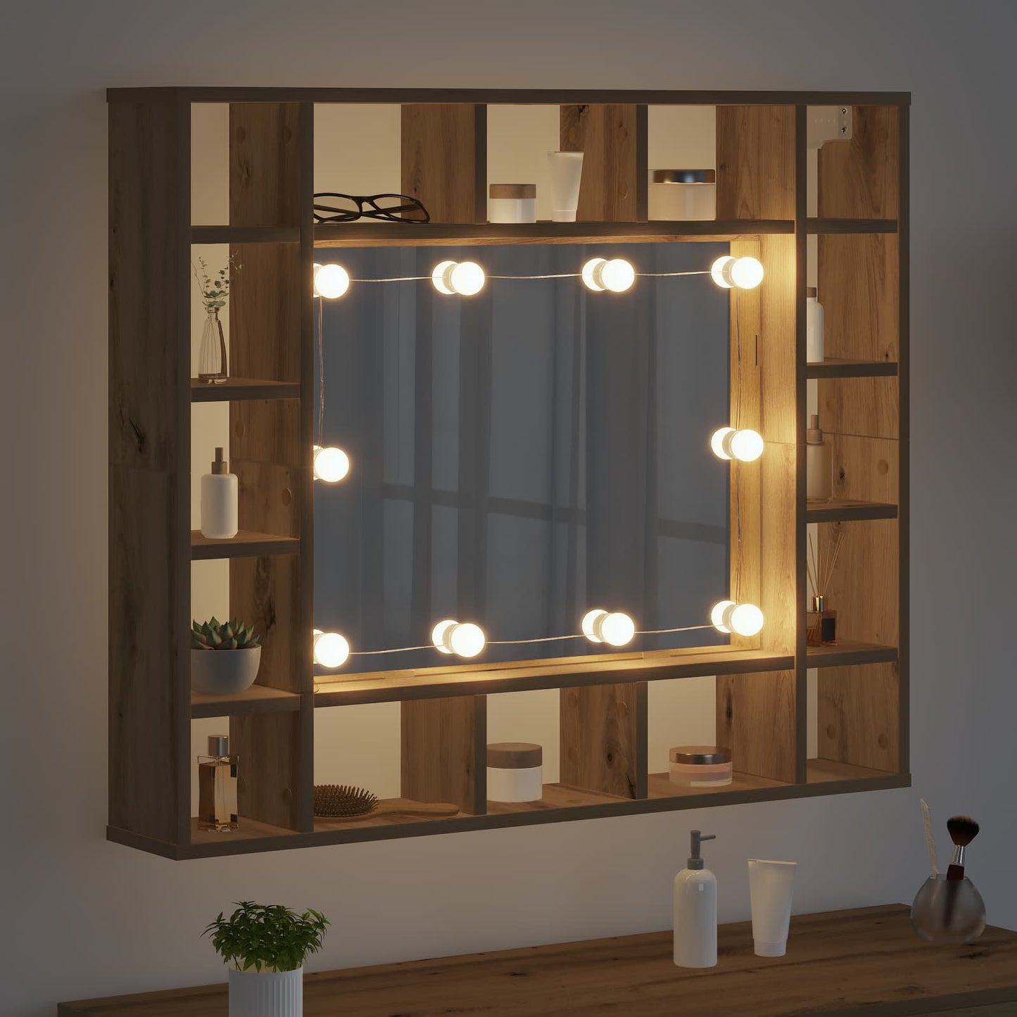 Mirror Lights White 4.5 x 4.5 x 4.7 cm Plastic