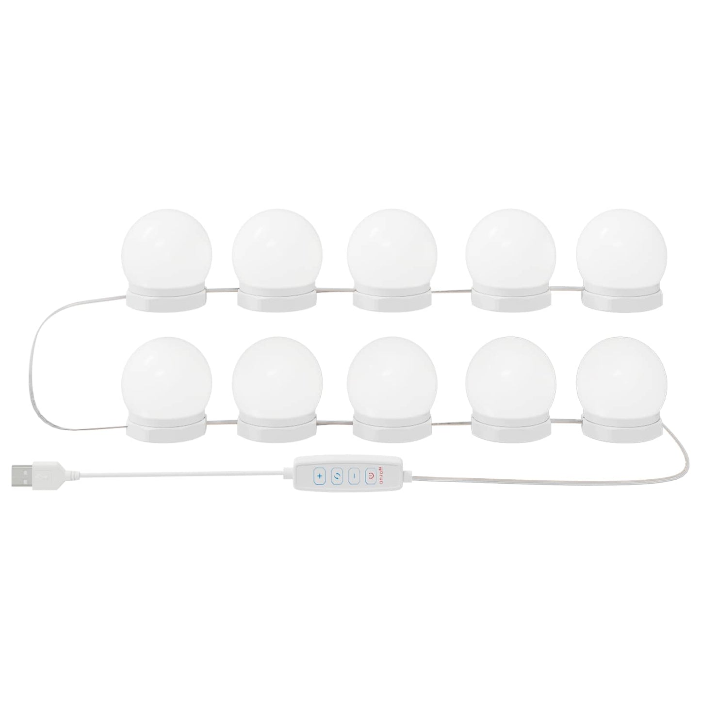 Mirror Lights 2 pcs White 4.5 x 4.5 x 4.8 cm Plastic