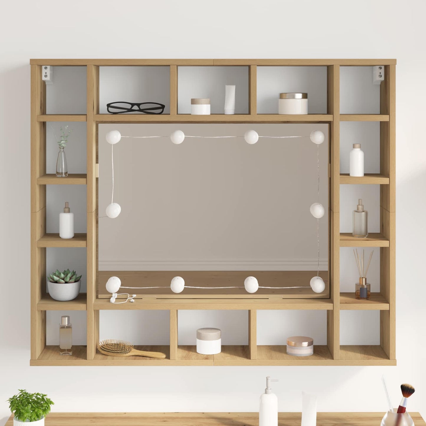 Mirror Lights 12 pcs White 4.5 x 4.5 x 4.8 cm Plastic