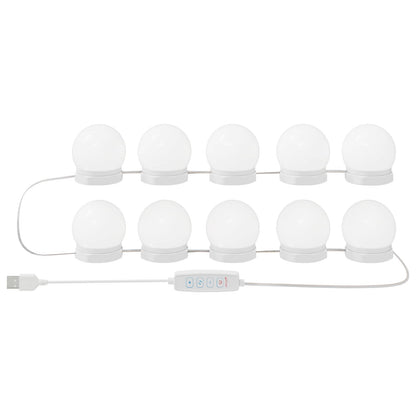 Mirror Lights 12 pcs White 4.5 x 4.5 x 4.8 cm Plastic