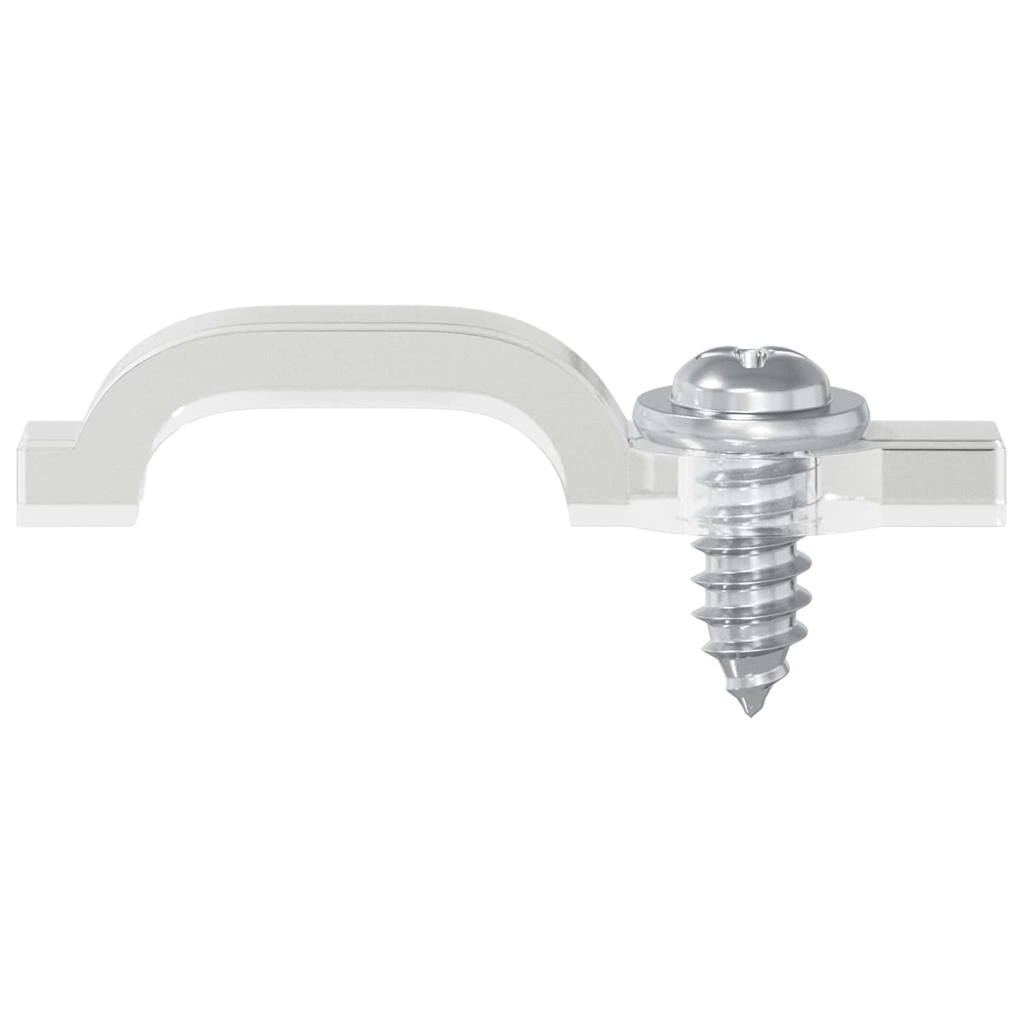 LED Strip Clips 23.8 mm 2 pcs Transparent Plastic and Iron