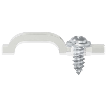 LED Strip Clips 23.8 mm 2 pcs Transparent Plastic and Iron