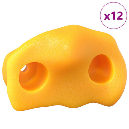 Climbing Hold 12 pcs Yellow 100 x 67 x 43 mm PP