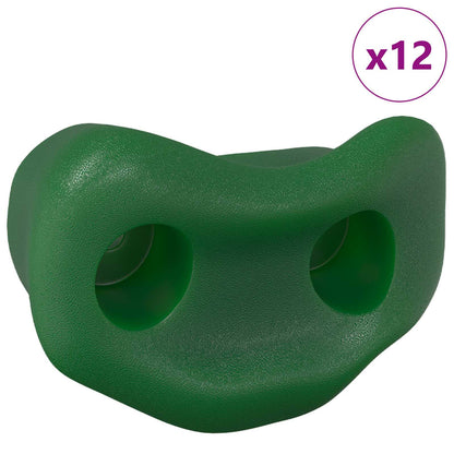 Climbing Hold 12 pcs Green 100 x 67 x 43 mm PP