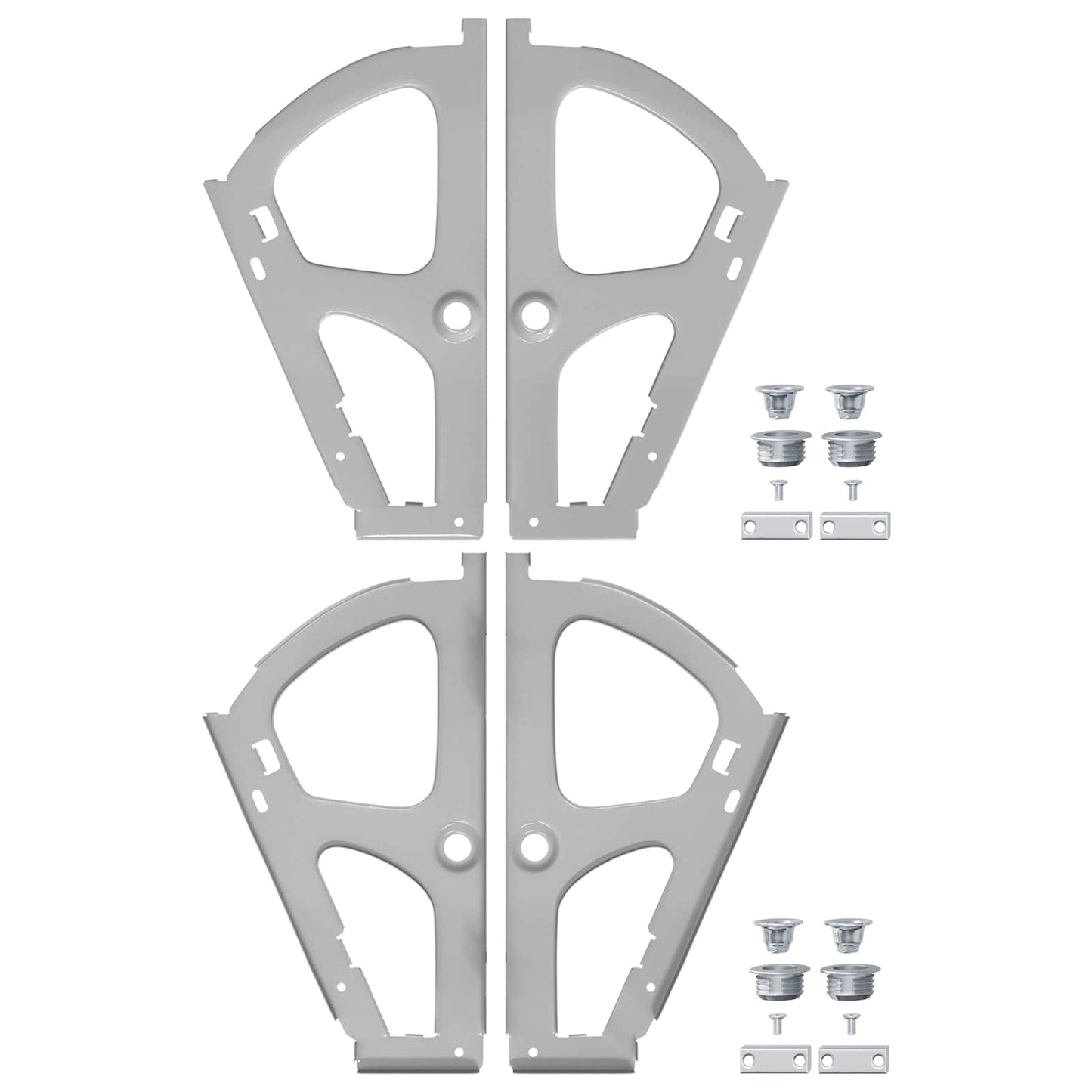 Flip Drawer Hinge 2 pcs Silver 235 x 155 x 30 mm Iron