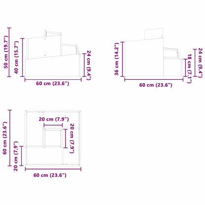 Garden Planter White 60 x 60 x 50 cm Cold-rolled Steel