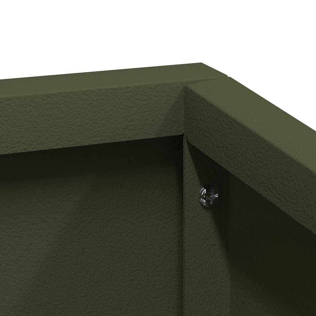 Garden Planter Olive Green 60 x 60 x 50 cm Cold-rolled Steel