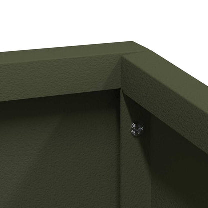 Garden Planter Olive Green 60 x 60 x 50 cm Cold-rolled Steel