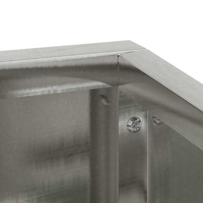 Garden Planter Silver 60 x 60 x 50 cm Stainless Steel