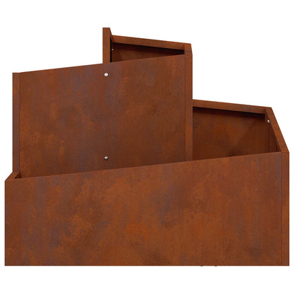 Garden Planter Rusty 60 x 60 x 50 cm Weathering Steel