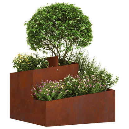 Garden Planter Rusty 60 x 60 x 50 cm Weathering Steel