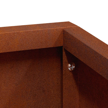Garden Planter Rusty 80 x 80 x 50 cm Weathering Steel