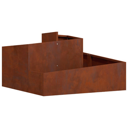 Garden Planter Rusty 80 x 80 x 50 cm Weathering Steel