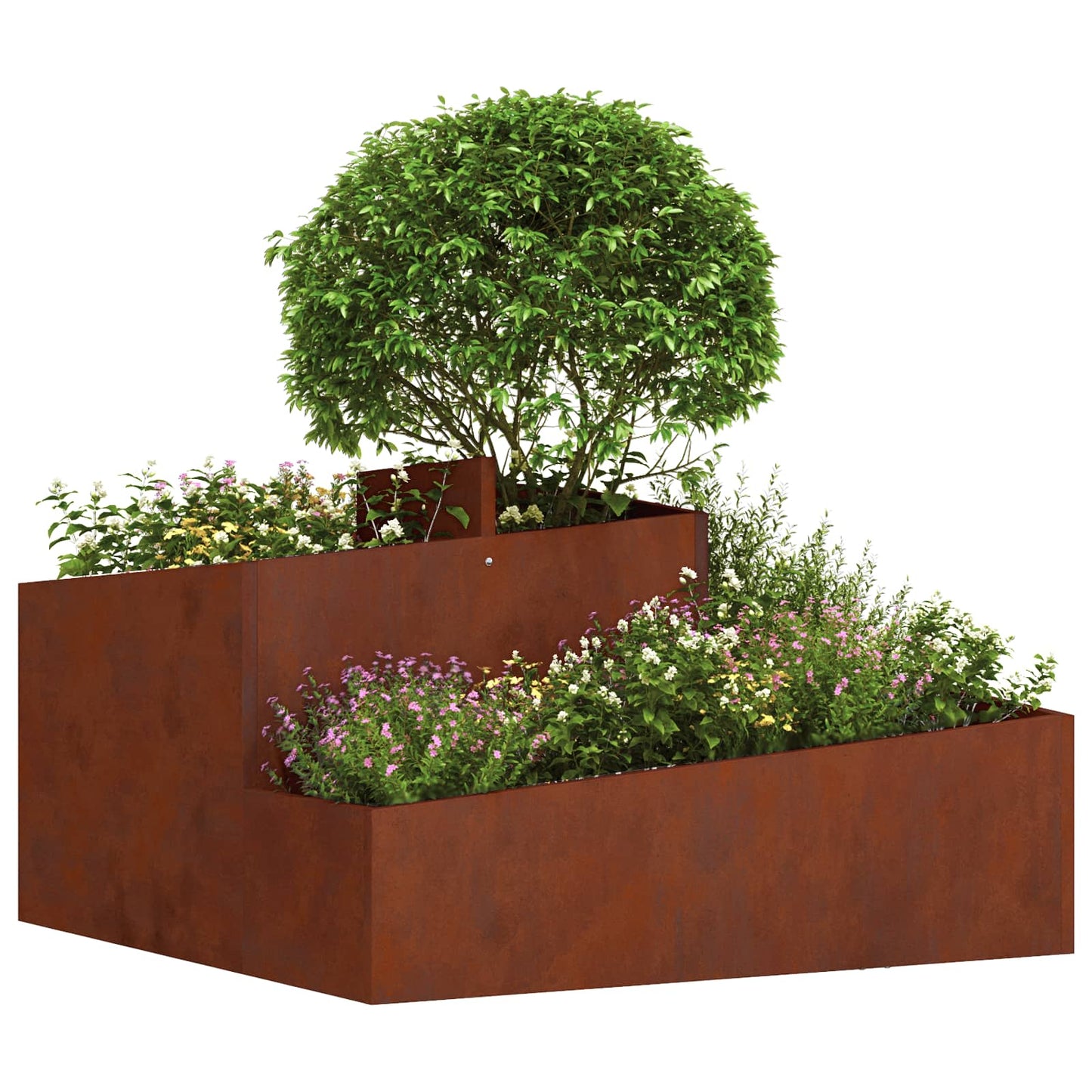 Garden Planter Rusty 80 x 80 x 50 cm Weathering Steel