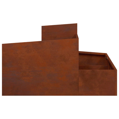 Garden Planter Rusty 80 x 80 x 50 cm Weathering Steel