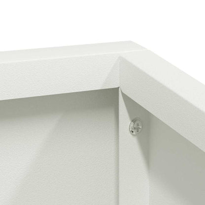 Garden Planter White 100 x 100 x 50 cm Cold-rolled Steel