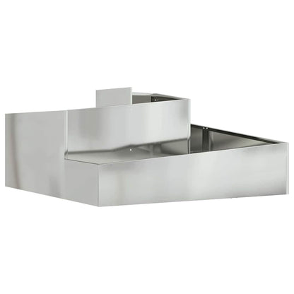 Garden Planter Silver 100 x 100 x 50 cm Galvanised Steel