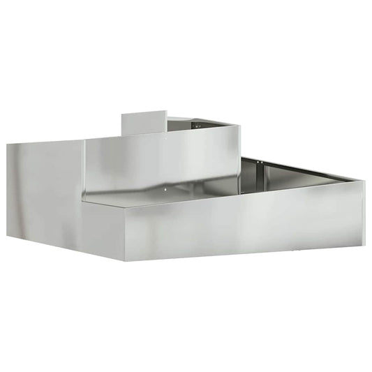 Garden Planter Silver 100 x 100 x 50 cm Galvanised Steel