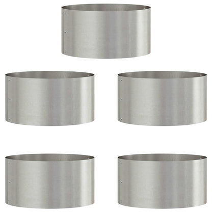 Planter Ring 5 pcs Silver 40 x 40 x 20 cm Stainless Steel