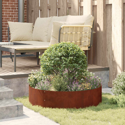 Planter Ring Rusty 80 x 80 x 20 cm Weathering Steel
